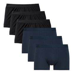 CALIDA Herren Boxershorts 6er Pack Natural Benefit Schwarz/Dunkelblau
