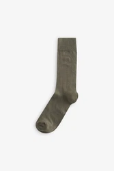 Next Herrensocken mit Stickerei Dunkelgrün/Khaki/Dunkelgrau/Grau/Dunkelrot/Mischfarben
