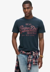 Superdry Rundhalsshirt CLASSIC VL GRAPHIC T SHIRT Dunkelblau/Blau/Hellblau/Braun/Schwarz/Türkis