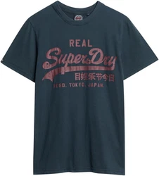 Superdry Rundhalsshirt CLASSIC VL GRAPHIC T SHIRT Dunkelblau/Blau/Hellblau/Braun/Schwarz/Türkis