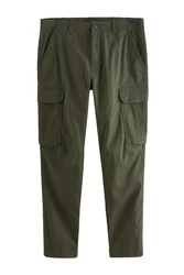 Next Cargohose Slim Fit Dunkelgrün/Khaki/Grün