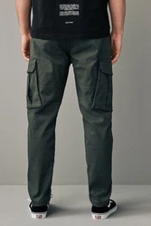 Next Cargohose Slim Fit Dunkelgrün/Khaki/Grün