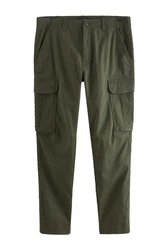 Next Cargohose Slim Fit Dunkelgrün/Khaki/Grün