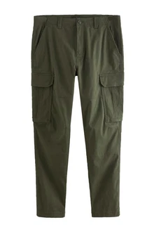 Next Cargohose Slim Fit Dunkelgrün/Khaki/Grün