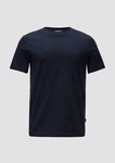 s.Oliver BLACK LABEL Kurzarmshirt Slim Fit Schwarz