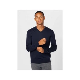 JOOP! V-Ausschnitt-Pullover blau (1-tlg)