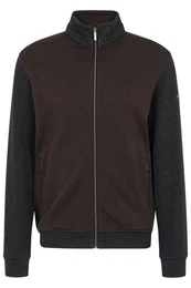 Sweatjacke mit Hahnentrittmuster