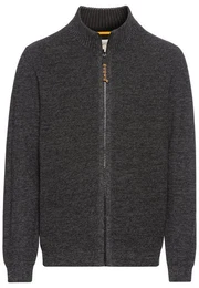 Strickjacke mit Reiverschluss Stehkragen