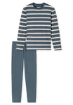 Schiesser Pyjama Schlafanzug jeansblau