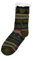 Frostfighter Haussocken Herren Hüttensocken mit ABS Stoppersohle Mischfarben/Schwarz/Blau/Lila/Dunkelbraun