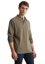 Marc O'Polo Langarm-Poloshirt Khaki