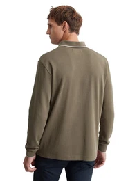 Langarm-Poloshirt aus Bio-Baumwolle