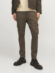 Jack & Jones Cargohose JJIPaul JJFLake (1-tlg) Khaki/Dunkelgrün