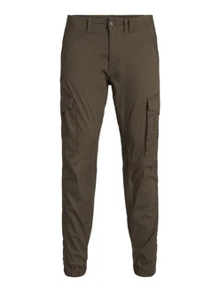Jack & Jones Cargohose JJIPaul JJFLake (1-tlg) Khaki/Dunkelgrün
