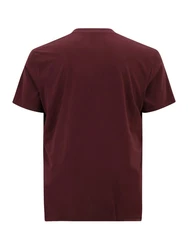 Jack & Jones T-Shirt JJECALEB VARSITY TEE SS O-NECK NOOS Dunkelrot/Bordeaux