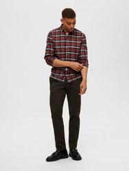 SELECTED HOMME Hemd SLHOwen/Owen navy/rostbraun/umbra/wei