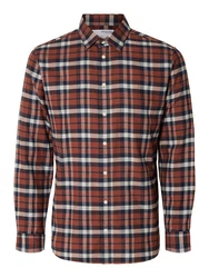 SELECTED HOMME Hemd SLHOwen/Owen navy/rostbraun/umbra/wei