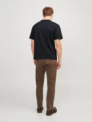 Jack & Jones T-Shirt MICK Crew Neck ecru/sand/nachtblau/rostbraun