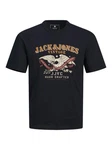 Jack & Jones T-Shirt MICK Crew Neck ecru/sand/nachtblau/rostbraun