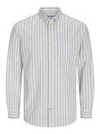 Jack & Jones Langarmhemd Grau/Hellgrau/Weiß
