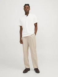 Jack & Jones T-Shirt JJRodney Weiß/Creme/Grau