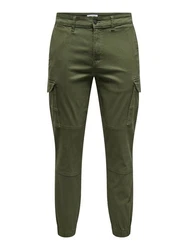 ONLY & SONS Cargohose Carter ONSCARTER LIFE CARGO CUFF PANT (1-tlg) Dunkelgrün/Khaki/Grün