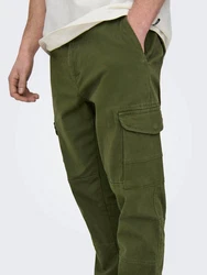 ONLY & SONS Cargohose Carter ONSCARTER LIFE CARGO CUFF PANT (1-tlg) Dunkelgrün/Khaki/Grün