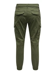 ONLY & SONS Cargohose Carter ONSCARTER LIFE CARGO CUFF PANT (1-tlg) Dunkelgrün/Khaki/Grün