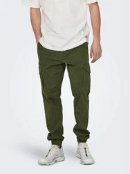 ONLY & SONS Cargohose Carter ONSCARTER LIFE CARGO CUFF PANT (1-tlg) Dunkelgrün/Khaki/Grün