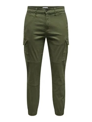 ONLY & SONS Cargohose Carter ONSCARTER LIFE CARGO CUFF PANT (1-tlg) Dunkelgrün/Khaki/Grün