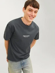 Jack & Jones T-Shirt Vesterbro anthrazit/wei