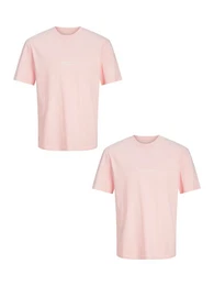 T-Shirt 2-er Set Logo T-Shirt Kurzarm Shirt JORVESTERBRO (2-tlg) 6114 in Rosa-2
