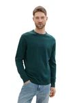 TOM TAILOR Strickpullover Basic Crewneck Knit smaragd