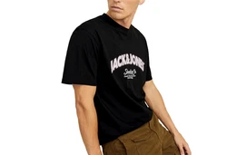 JACK & JONES T-Shirt 'JORBRONX' pastelllila/schwarz