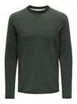 ONLY & SONS Strickpullover Niguel grnmeliert/wei