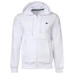 Lacoste Sweatshirt Sweatjacke mit Kapuze Weiß/Creme/Grau
