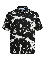 JACK & JONES Hemd Luke Aruba pastellgelb/schwarz/weiß