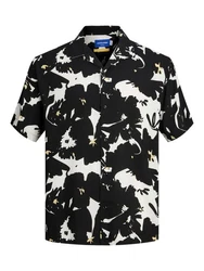 JACK & JONES Hemd Luke Aruba pastellgelb/schwarz/weiß