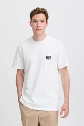 Casual Friday T-Shirt CFTHOR Tee mit Logo Badge Weiß/Creme