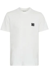 Casual Friday T-Shirt CFTHOR Tee mit Logo Badge Weiß/Creme
