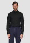 s.Oliver BLACK LABEL Langarmhemd Tailored Fit Businesshemd Schwarz