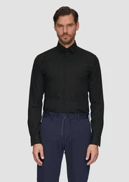Langarmhemd Tailored Fit: Businesshemd aus Baumwollstretch