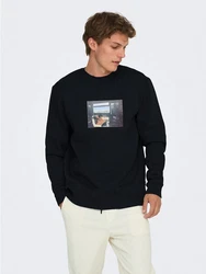 Only & Sons Sweatshirt ONSROBERT Schwarz (7844)