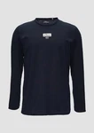 s.Oliver Langarmshirt Logo-Shirt Dunkelblau