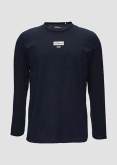 s.Oliver Langarmshirt Logo-Shirt Dunkelblau s.Oliver Langarmshirt Logo-Shirt Dunkelblau
