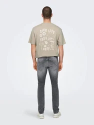 ONLY & SONS Regular-fit Jeans ONSLOOM Hellgrau/Grau/Dunkelgrau