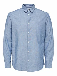 SELECTED HOMME Langarmhemd taubenblau