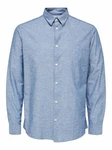 SELECTED HOMME Langarmhemd taubenblau