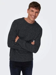 Only & Sons Pullover MALAKI Dunkelblau/Dunkelgrau/Grau