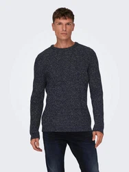 Only & Sons Pullover MALAKI Dunkelblau/Dunkelgrau/Grau